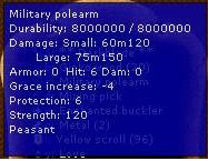 The Military Polearm Stats